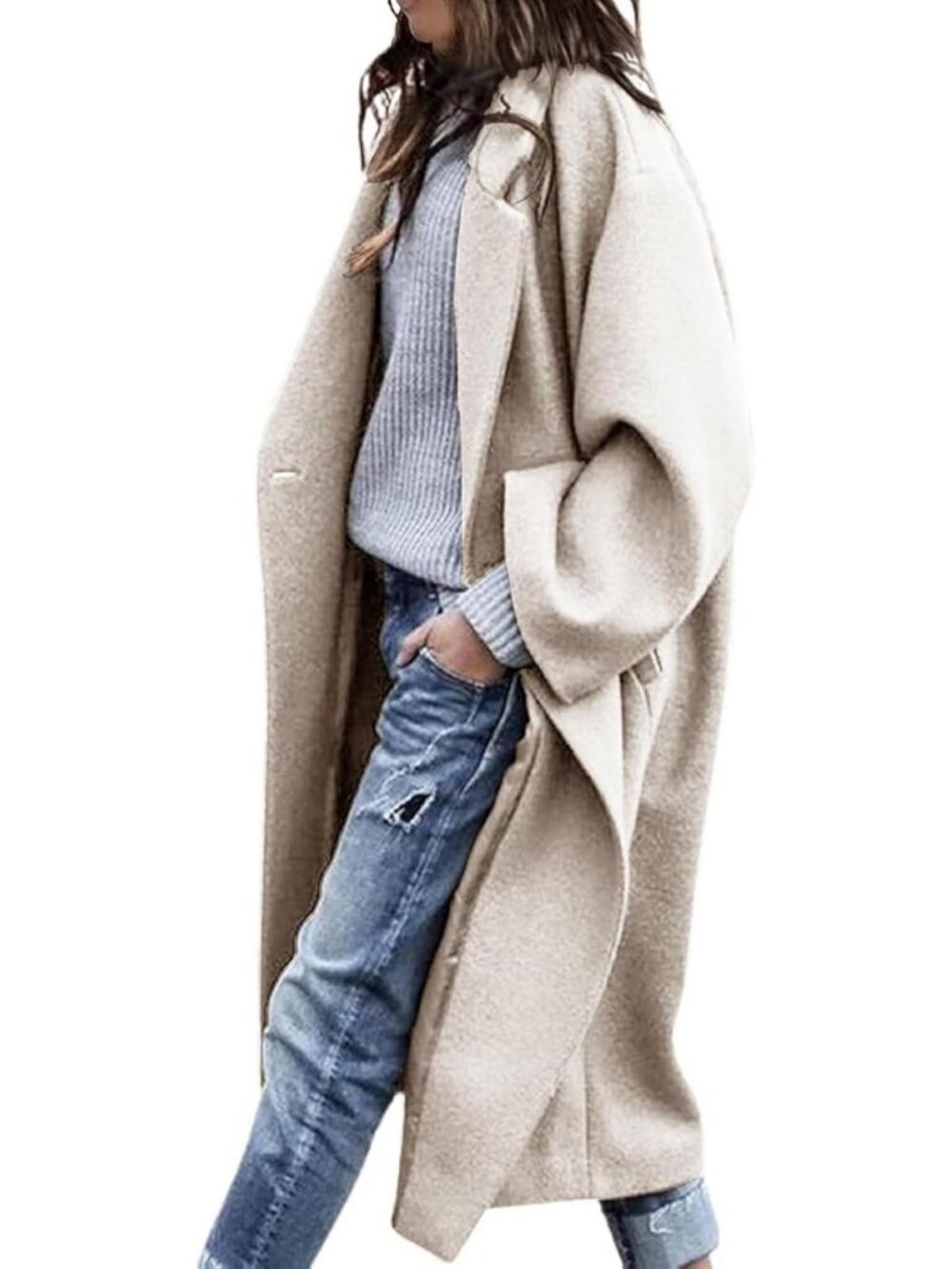 Chic Women's Notch Lapel Pea Coat | Stylish Single Breasted Outerwear